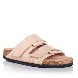 Birkenstock Women's Uji Nubuck Leather Double Strap Slide Sandals